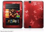 Bokeh Butterflies RedDecal Style Skin fits 2012 Amazon Kindle Fire HD 7 inch