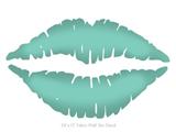 Solids Collection Seafoam Green - Kissing Lips Fabric Wall Skin Decal measures 24x15 inches