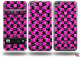 Skull and Crossbones Checkerboard Decal Style Vinyl Skin - fits Apple iPod Touch 5G (IPOD NOT INCLUDED)