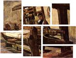 Vincent Van Gogh Weaver2 - 7 Piece Fabric Peel and Stick Wall Skin Art (50x38 inches)
