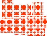 Boxed Red - 7 Piece Fabric Peel and Stick Wall Skin Art (50x38 inches)
