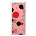 Lots of Dots Red on Pink Door Skin (fits doors up to 34x84 inches)