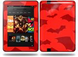 Deathrock Bats Red Decal Style Skin fits Amazon Kindle Fire HD 8.9 inch