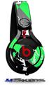 WraptorSkinz Skin Decal Wrap compatible with Beats Mixr Headphones SceneKid Green Skin Only (HEADPHONES NOT INCLUDED)