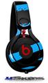 WraptorSkinz Skin Decal Wrap compatible with Beats Mixr Headphones Zebra Blue Skin Only (HEADPHONES NOT INCLUDED)