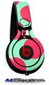 WraptorSkinz Skin Decal Wrap compatible with Beats Mixr Headphones Kearas Polka Dots Pink And Blue Skin Only (HEADPHONES NOT INCLUDED)