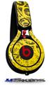 WraptorSkinz Skin Decal Wrap compatible with Beats Mixr Headphones Folder Doodles Yellow Skin Only (HEADPHONES NOT INCLUDED)