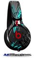 WraptorSkinz Skin Decal Wrap compatible with Beats Mixr Headphones Baja 0032 Neon Teal Skin Only (HEADPHONES NOT INCLUDED)