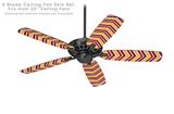 Zig Zag Yellow Burgundy Orange - Ceiling Fan Skin Kit fits most 52 inch fans (FAN and BLADES SOLD SEPARATELY)