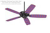Zig Zag Red White and Blue - Ceiling Fan Skin Kit fits most 52 inch fans (FAN and BLADES SOLD SEPARATELY)