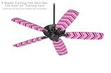 Zig Zag Pinks - Ceiling Fan Skin Kit fits most 52 inch fans (FAN and BLADES SOLD SEPARATELY)