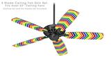 Zig Zag Rainbow - Ceiling Fan Skin Kit fits most 52 inch fans (FAN and BLADES SOLD SEPARATELY)
