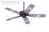 Zig Zag Colors 04 - Ceiling Fan Skin Kit fits most 52 inch fans (FAN and BLADES SOLD SEPARATELY)