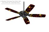 Twisted Garden Red and Yellow - Ceiling Fan Skin Kit fits most 52 inch fans (FAN and BLADES SOLD SEPARATELY)