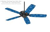 Winter Snow Royal Blue - Ceiling Fan Skin Kit fits most 52 inch fans (FAN and BLADES SOLD SEPARATELY)