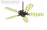 Smileys on White - Ceiling Fan Skin Kit fits most 52 inch fans (FAN and BLADES SOLD SEPARATELY)