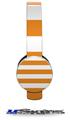 Psycho Stripes Orange and White Decal Style Skin (fits Sol Republic Tracks Headphones - HEADPHONES NOT INCLUDED) 