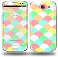 Brushed Cirlces Multi Light - Decal Style Skin (fits Samsung Galaxy S III S3)