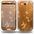 Bokeh Butterflies Orange - Decal Style Skin (fits Samsung Galaxy S III S3)