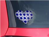 Boxed Royal Blue - I Heart Love Car Window Decal 6.5 x 5.5 inches