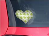 Boxed Sage Green - I Heart Love Car Window Decal 6.5 x 5.5 inches