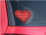 Crabs and Shells Coral - I Heart Love Car Window Decal 6.5 x 5.5 inches