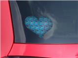 Crabs and Shells Blue Medium - I Heart Love Car Window Decal 6.5 x 5.5 inches