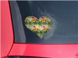 Beach Flowers 02 Yellow Sunshine - I Heart Love Car Window Decal 6.5 x 5.5 inches