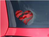 Camouflage Red - I Heart Love Car Window Decal 6.5 x 5.5 inches